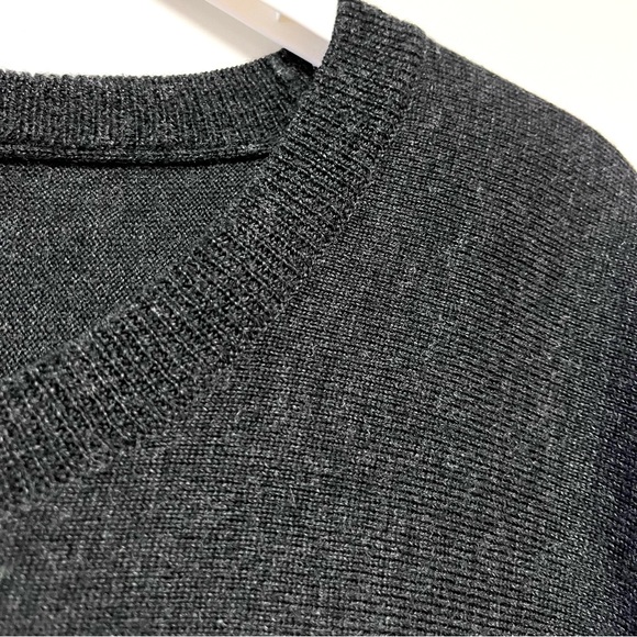 Eileen Fisher Sweater Merino Wool Hi Low Charcoal Gray SZ XS Drop Shoulder Boxy - Picture 5 of 11